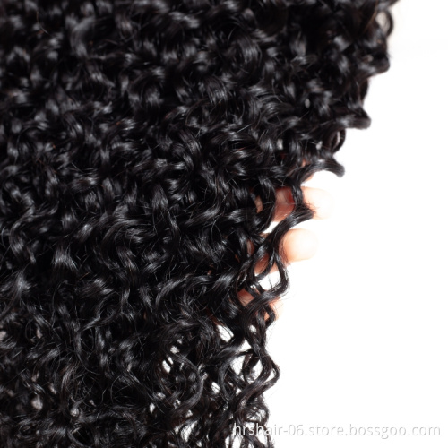 Li queen hair Raw unprocessed virgin peruvian hair bundles Jerry curly  hair bundles with closure
